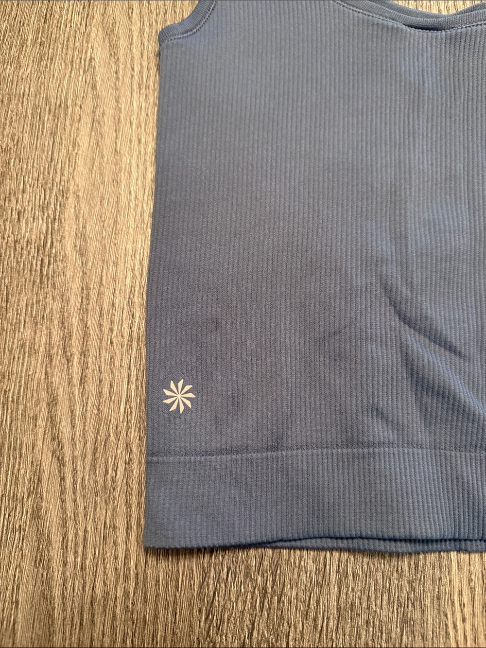 Athleta Girls Blue Ribbed Tank Top - Picture 3 of 6
